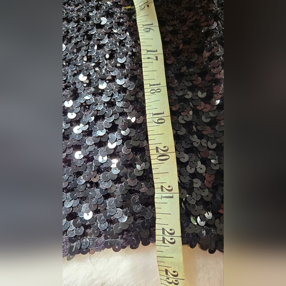 Three Flaggs Sequin Sweater Open Front Blazer - Picture 8 of 11